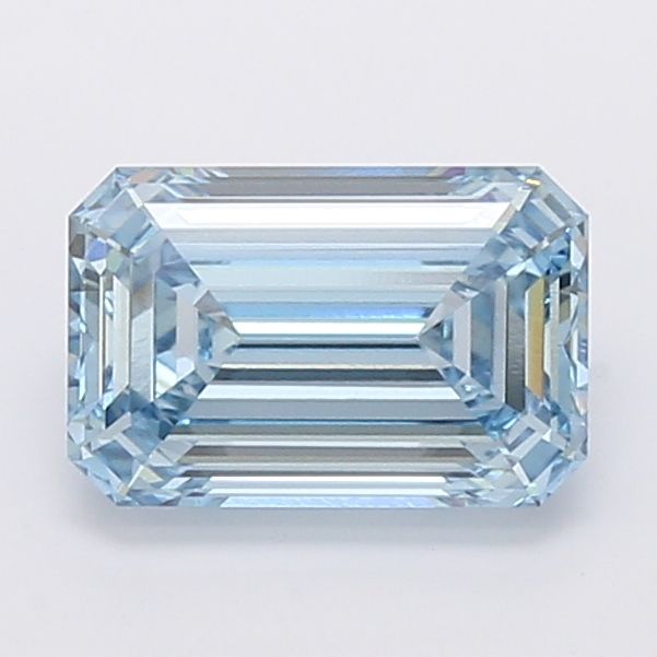 1.93 Carat Emerald Lab Diamond with  Cut Diamond in 14KT  view 1
