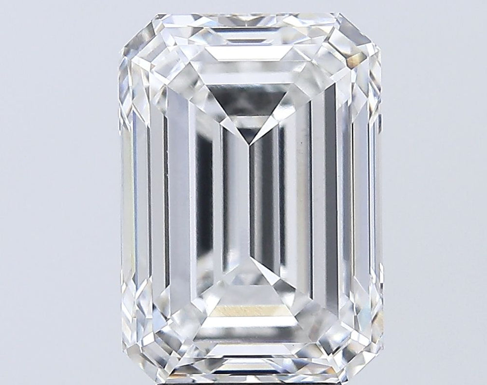 6.12 Carat Emerald Lab Diamond with  Cut Diamond in 14KT  view 1
