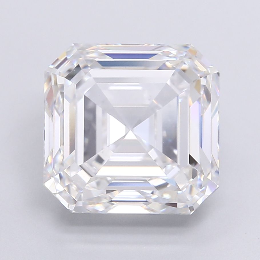6.1 Carat Asscher Lab Diamond with  Cut Diamond in 14KT  view 1
