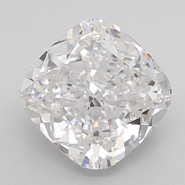 2.42 Carat Cushion Lab Diamond with  Cut Diamond in 14KT  view 1
