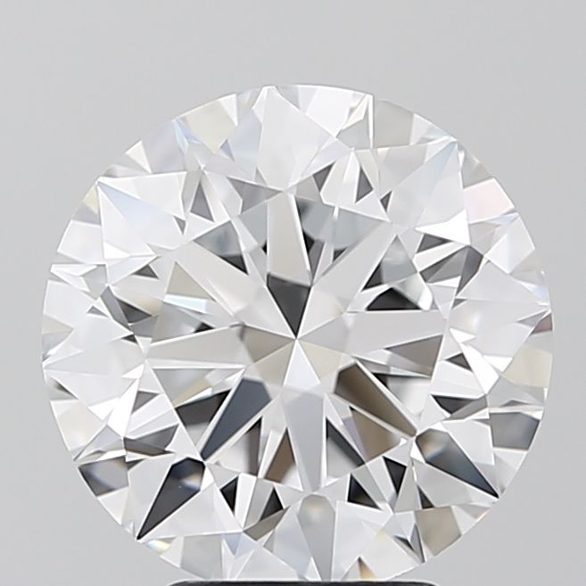 4.09 Carat Round Lab Diamond with  Cut Diamond in 14KT  view 1
