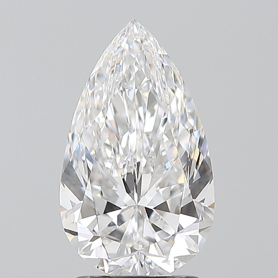 2.01 Carat Pear Natural Diamond with  Cut Diamond in 14KT  view 1
