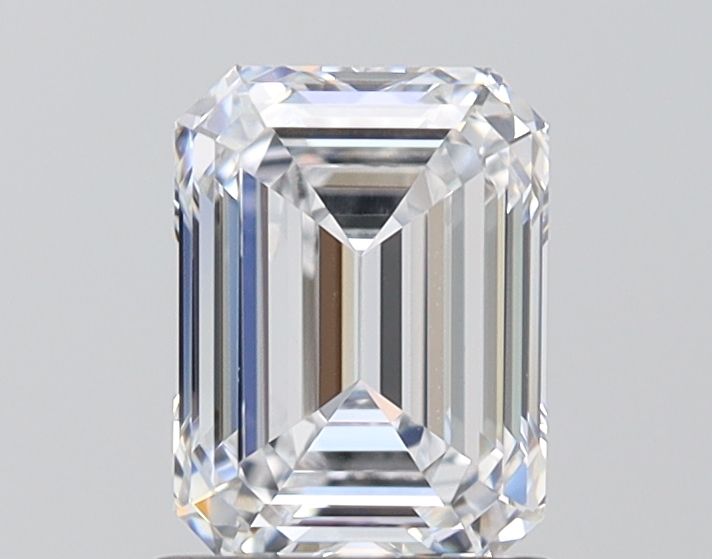 1.43 Carat Emerald Lab Diamond with  Cut Diamond in 14KT  view 1
