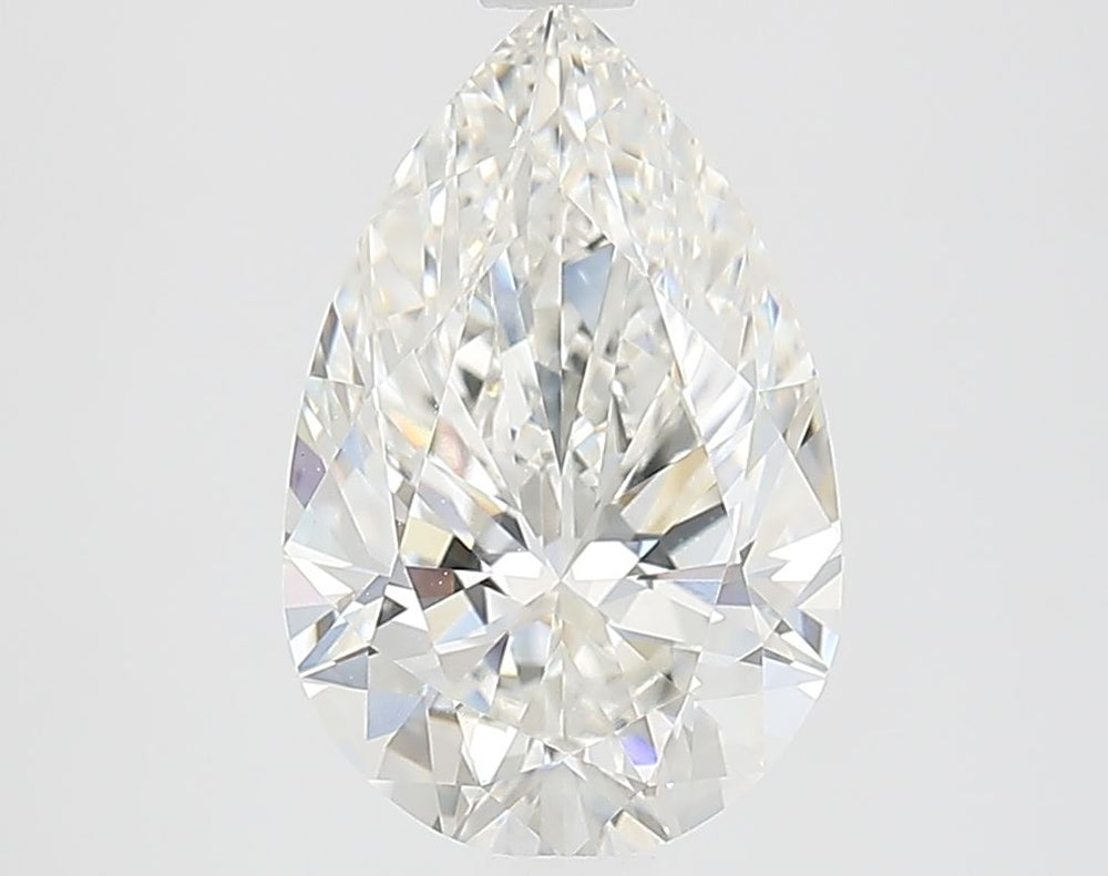 2.5 Carat Pear Lab Diamond with  Cut Diamond in 14KT  view 1
