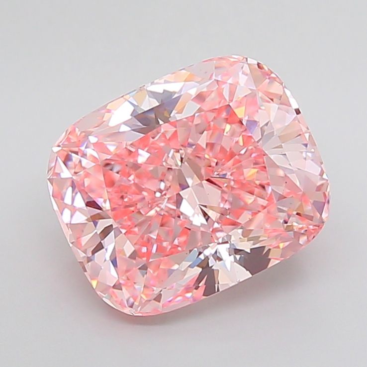6.51 Carat Cushion Lab Diamond with  Cut Diamond in 14KT  view 1
