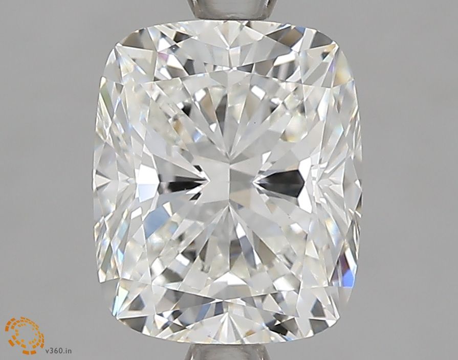 2.19 Carat Cushion Lab Diamond with  Cut Diamond in 14KT  view 1
