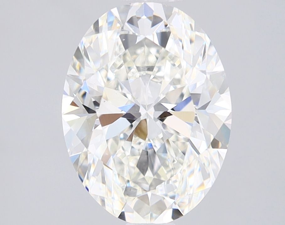 1.7 Carat Oval Natural Diamond with  Cut Diamond in 14KT  view 1
