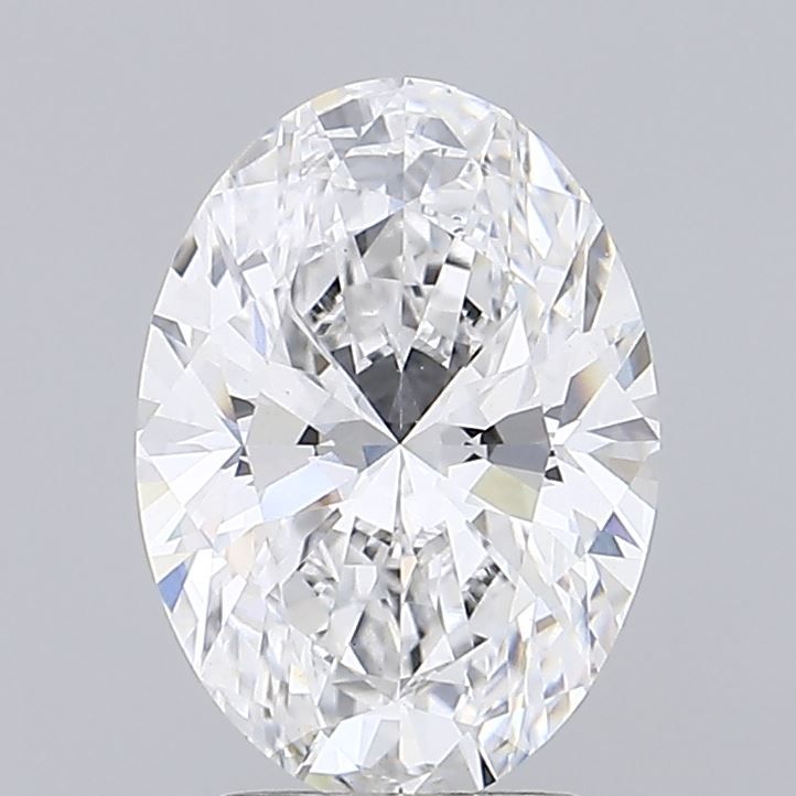 3.06 Carat Oval Lab Diamond with  Cut Diamond in 14KT  view 1
