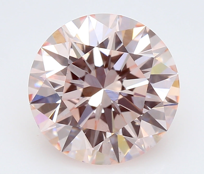 2.55 Carat Round Lab Diamond with  Cut Diamond in 14KT  view 1
