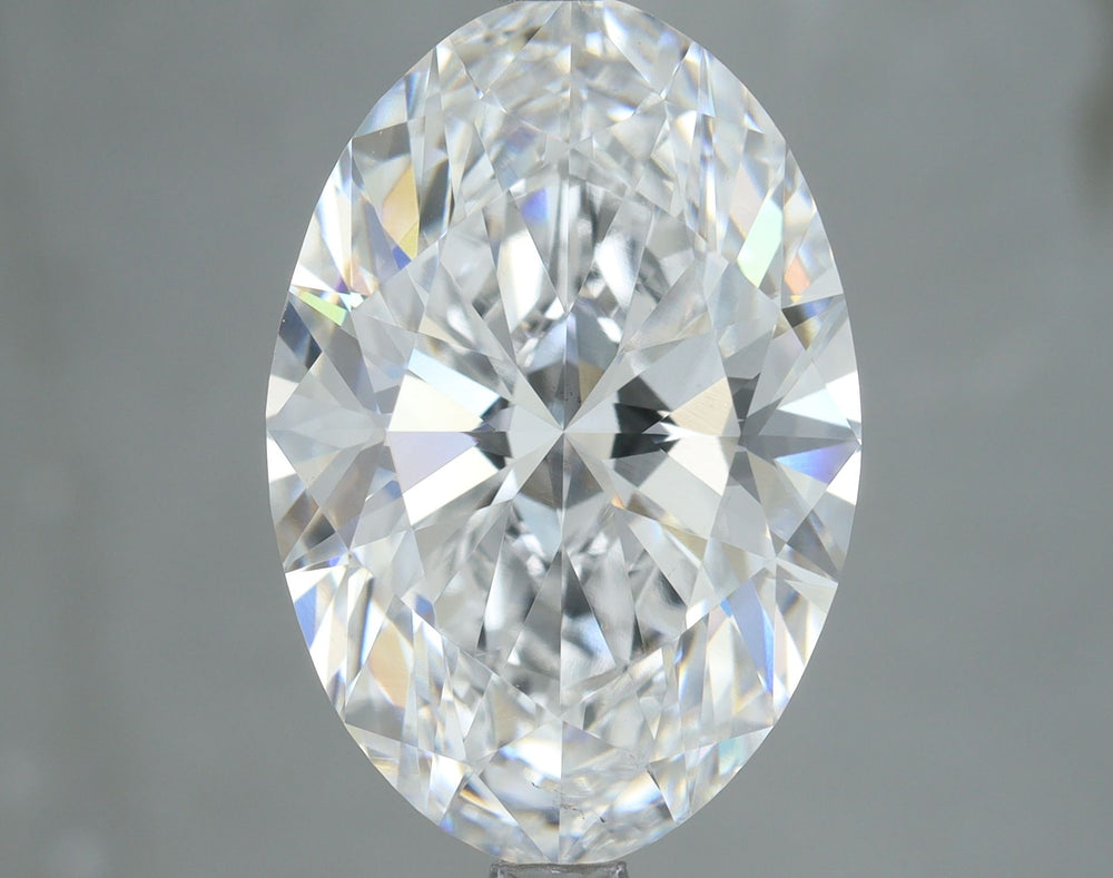 4.0 Carat Oval Lab Diamond with  Cut Diamond in 14KT  view 1
