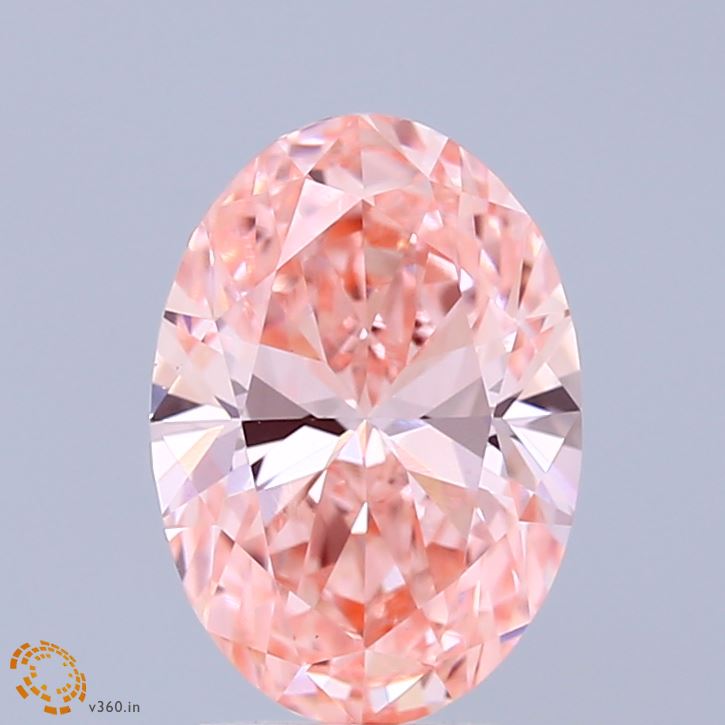 2.01 Carat Oval Lab Diamond with  Cut Diamond in 14KT  view 1
