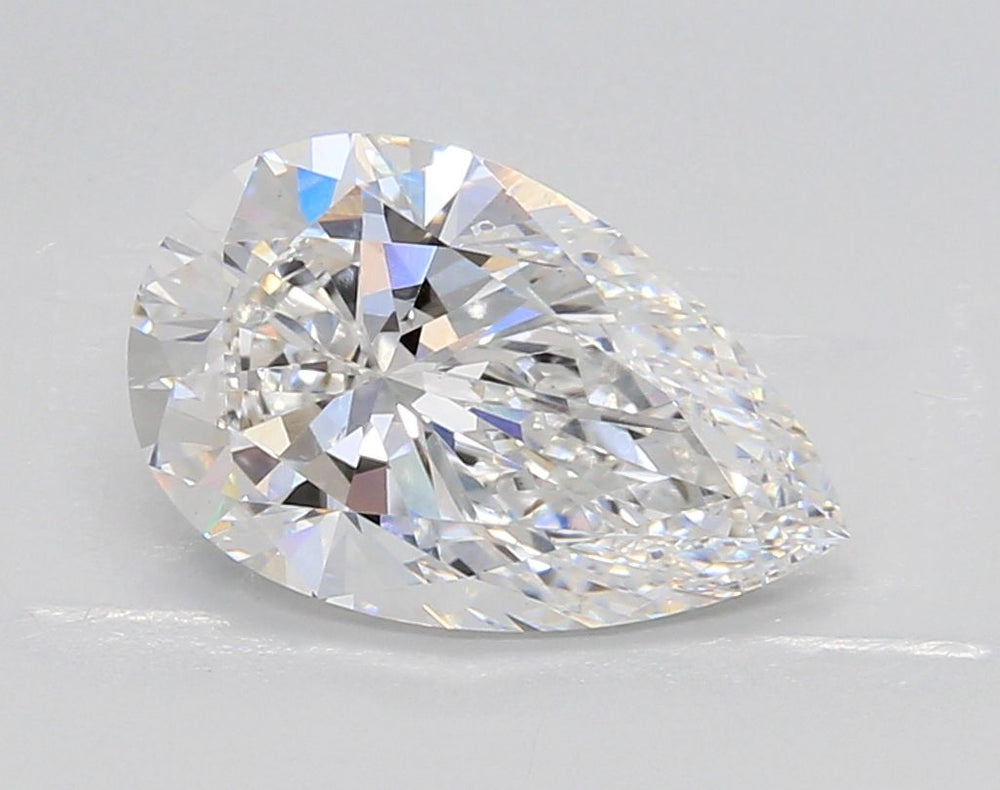 2.51 Carat Pear Lab Diamond with  Cut Diamond in 14KT  view 1
