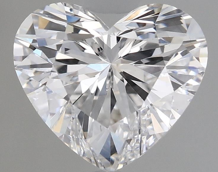 1.5 Carat Heart Lab Diamond with  Cut Diamond in 14KT  view 1

