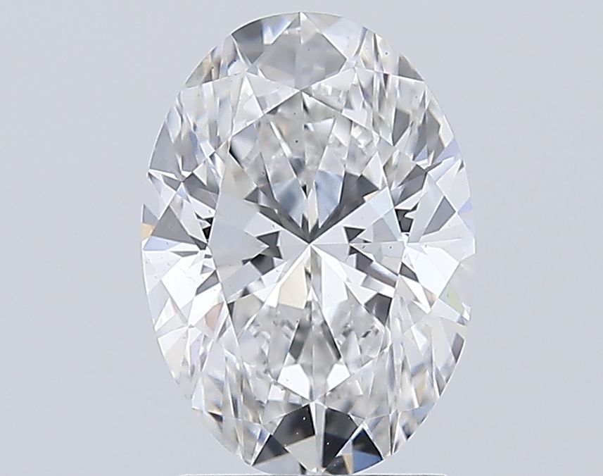 2.11 Carat Oval Lab Diamond with  Cut Diamond in 14KT  view 1

