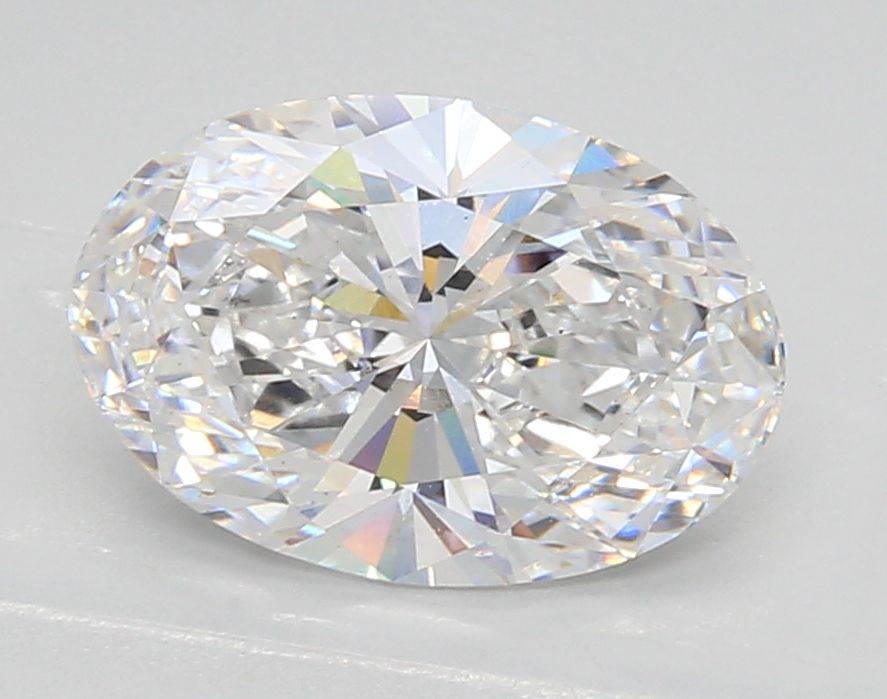 2.55 Carat Oval Lab Diamond with  Cut Diamond in 14KT  view 1
