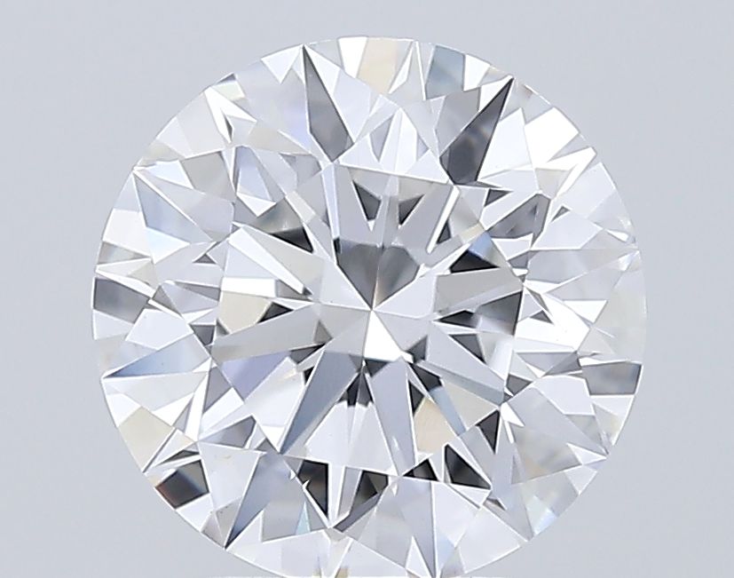 3.09 Carat Round Lab Diamond with  Cut Diamond in 14KT  view 1
