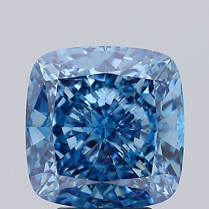 5.12 Carat Cushion Lab Diamond with  Cut Diamond in 14KT  view 1
