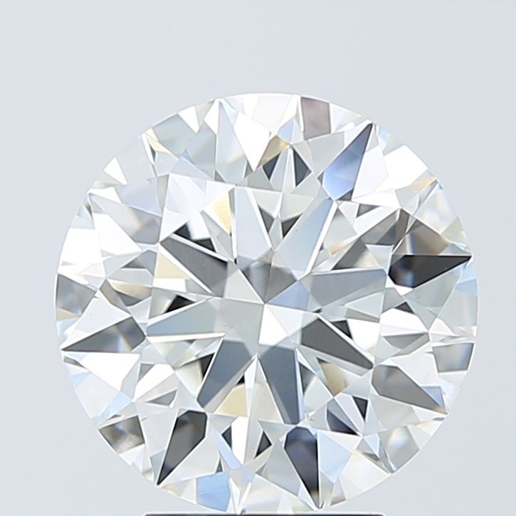 4.17 Carat Round Lab Diamond with  Cut Diamond in 14KT  view 1
