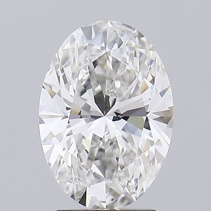 2.5 Carat Oval Lab Diamond with  Cut Diamond in 14KT  view 1
