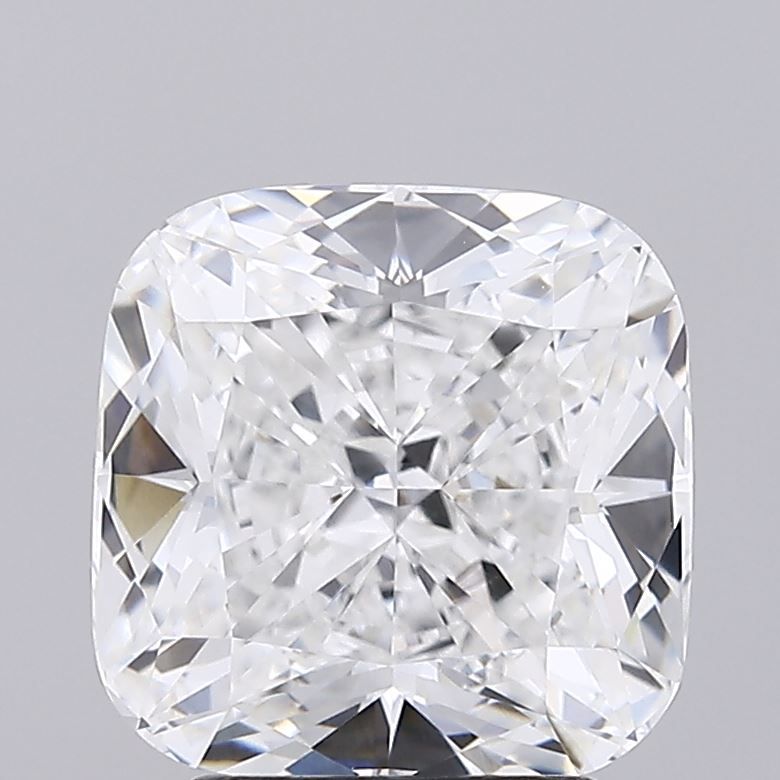 3.21 Carat Cushion Lab Diamond with  Cut Diamond in 14KT  view 1
