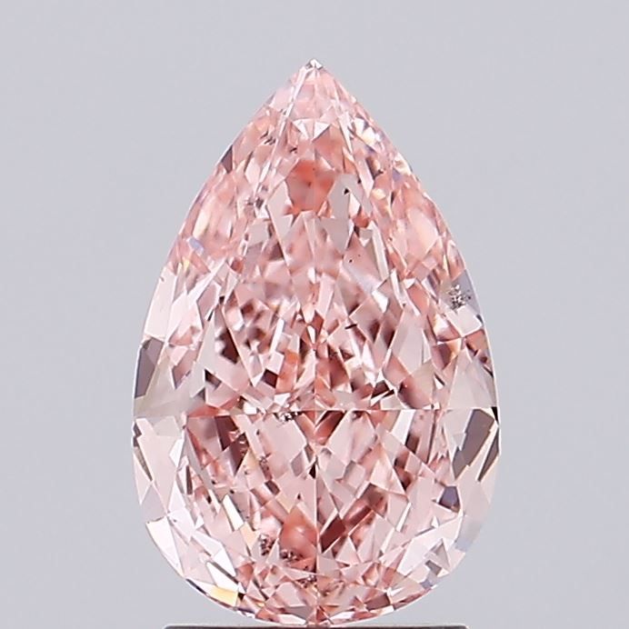 2.05 Carat Pear Lab Diamond with  Cut Diamond in 14KT  view 1

