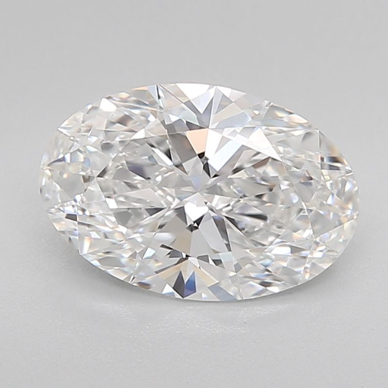 2.27 Carat Oval Lab Diamond with  Cut Diamond in 14KT  view 1
