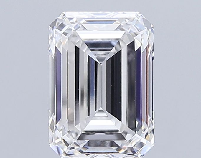 6.11 Carat Emerald Lab Diamond with  Cut Diamond in 14KT  view 1
