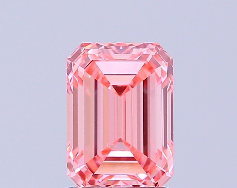 1.56 Carat Emerald Lab Diamond with  Cut Diamond in 14KT  view 1
