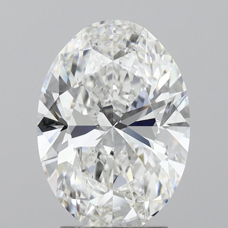 3.5 Carat Oval Lab Diamond with  Cut Diamond in 14KT  view 1
