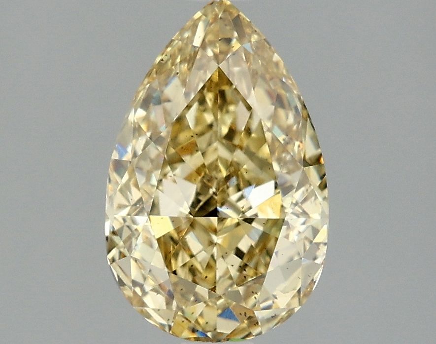 2.09 Carat Pear Lab Diamond with  Cut Diamond in 14KT  view 1
