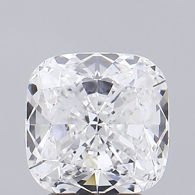 2.68 Carat Cushion Lab Diamond with  Cut Diamond in 14KT  view 1
