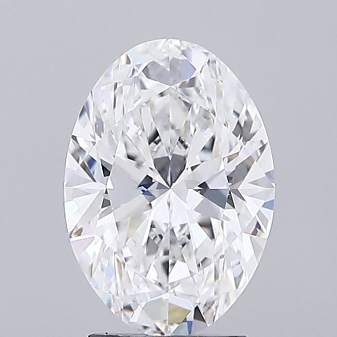 2.75 Carat Oval Lab Diamond with  Cut Diamond in 14KT  view 1
