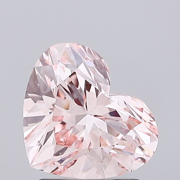 1.5 Carat Heart Lab Diamond with  Cut Diamond in 14KT  view 1

