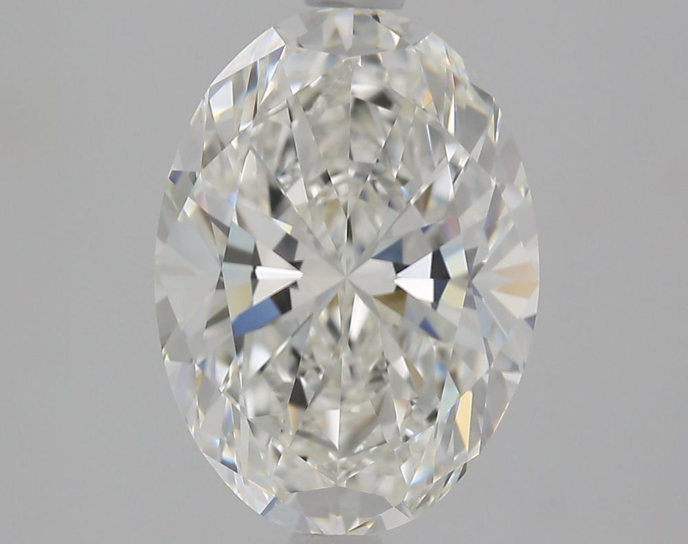 2.55 Carat Oval Natural Diamond with  Cut Diamond in 14KT  view 1
