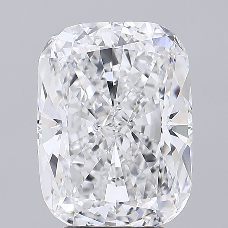 4.57 Carat Cushion Lab Diamond with  Cut Diamond in 14KT  view 1
