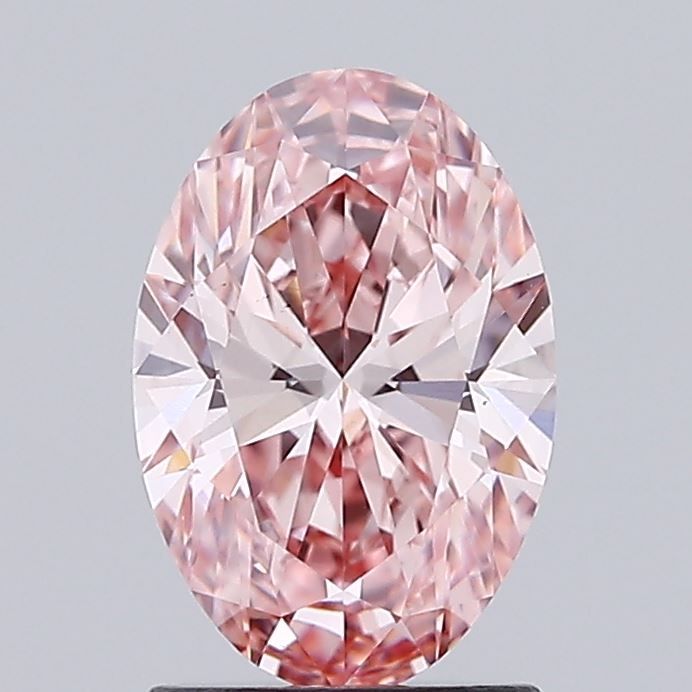 1.53 Carat Oval Lab Diamond with  Cut Diamond in 14KT  view 1
