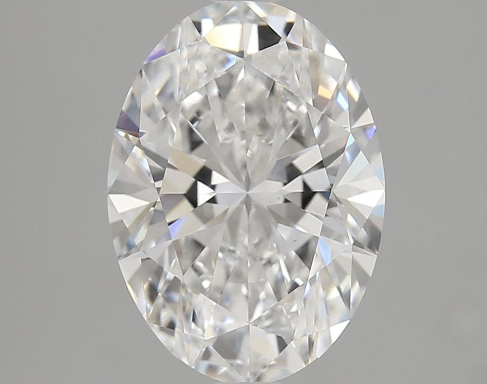 2.75 Carat Oval Lab Diamond with  Cut Diamond in 14KT  view 1
