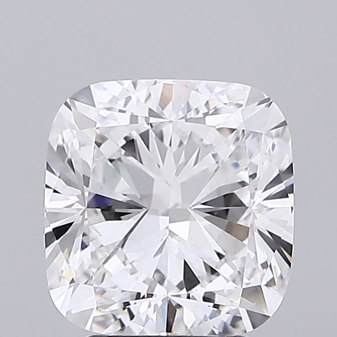 3.0 Carat Cushion Lab Diamond with  Cut Diamond in 14KT  view 1
