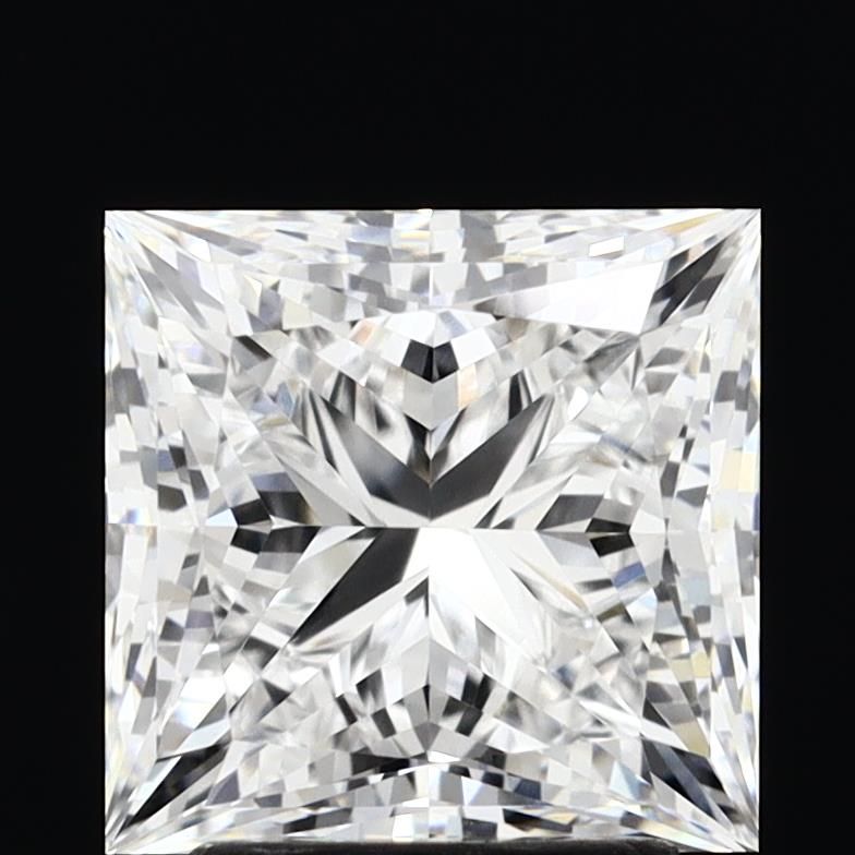 3.01 Carat Princess Lab Diamond with  Cut Diamond in 14KT  view 1
