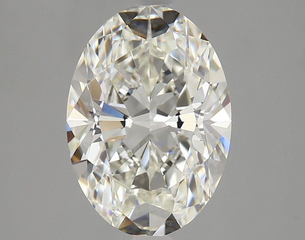 2.7 Carat Oval Natural Diamond with  Cut Diamond in 14KT  view 1
