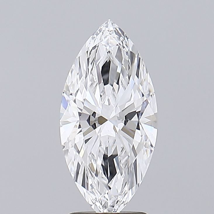 2.5 Carat Marquise Lab Diamond with  Cut Diamond in 14KT  view 1

