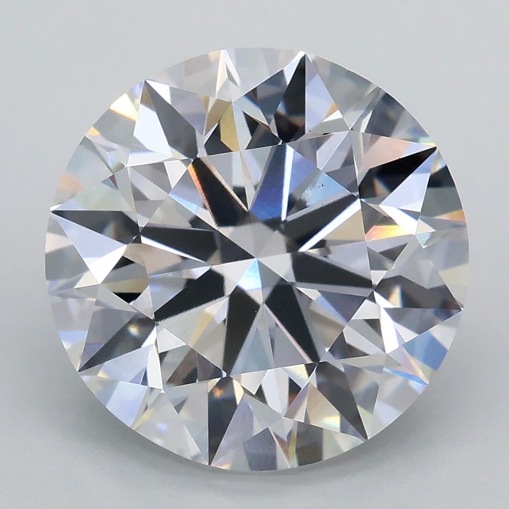 5.0 Carat Round Lab Diamond with  Cut Diamond in 14KT  view 1

