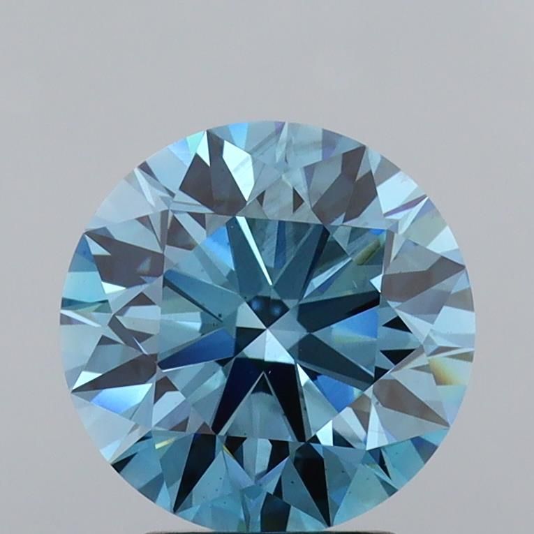 3.11 Carat Round Lab Diamond with  Cut Diamond in 14KT  view 1
