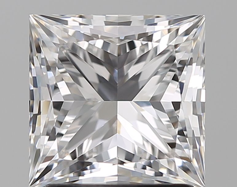 2.06 Carat Princess Natural Diamond with  Cut Diamond in 14KT  view 1
