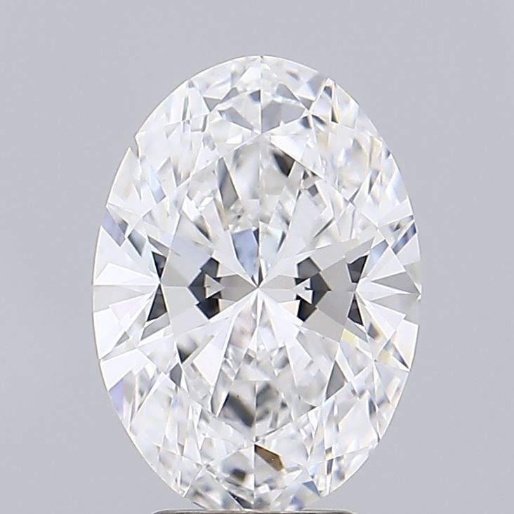 3.23 Carat Oval Lab Diamond with  Cut Diamond in 14KT  view 1
