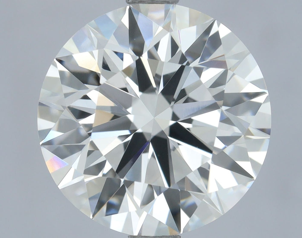 3.2 Carat Round Lab Diamond with  Cut Diamond in 14KT  view 1
