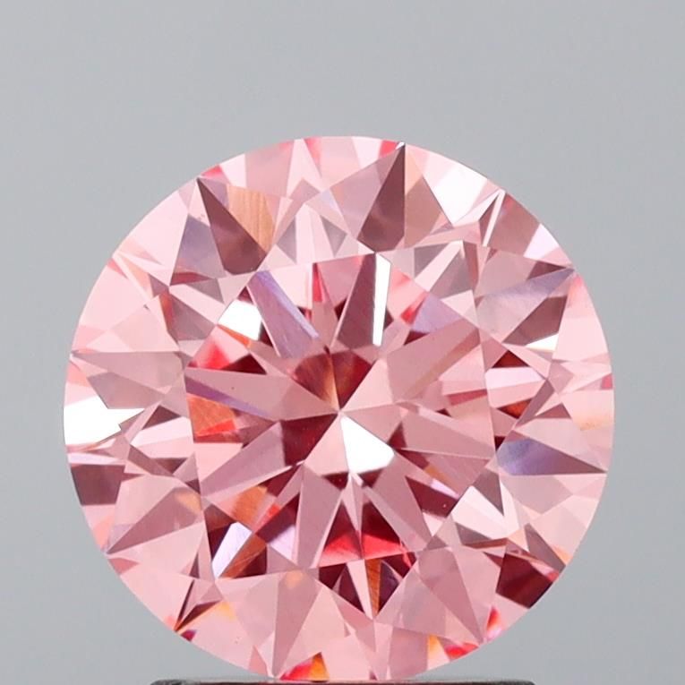 2.24 Carat Round Lab Diamond with  Cut Diamond in 14KT  view 1
