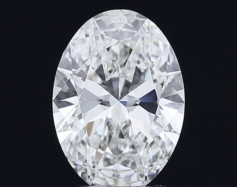 3.04 Carat Oval Lab Diamond with  Cut Diamond in 14KT  view 1
