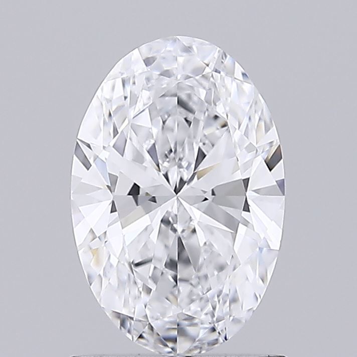 1.0 Carat Oval Lab Diamond with  Cut Diamond in 14KT  view 1
