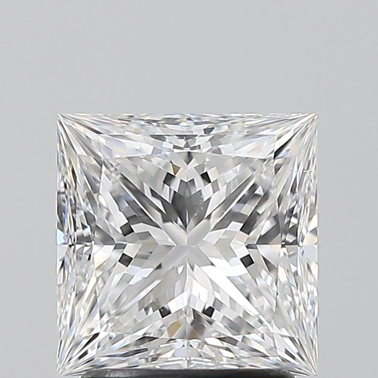 2.01 Carat Princess Natural Diamond with  Cut Diamond in 14KT  view 1
